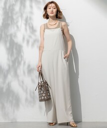 美品2025年23区オールインワン 洗える】コットンエンブロイダリー オールインワン / 23区