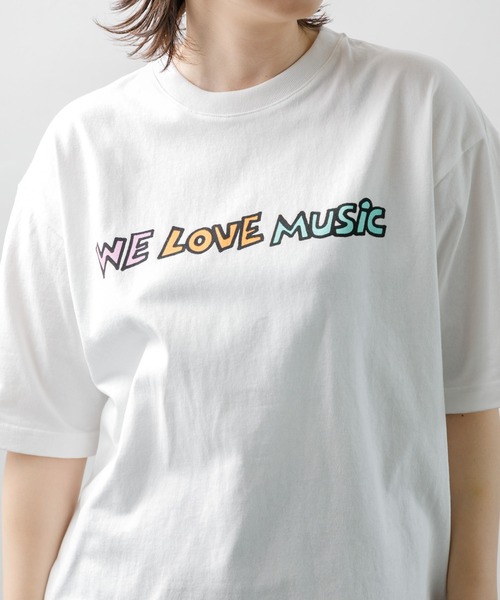 tシャツ 「MEN ， WOMEN」CAPSULE-T Rob we love music SS Tee レディース メンズ AMERICAN RAG CIE｜【MEN , WOMEN】CAPSULE-T Rob we love music