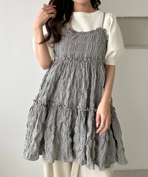 apres jour clair（アプレジュールクレア）の「【apres jour clair】アソートフリルキャミチュニック（チュニック・レディース・ブラック/その他/ベージュ/オフホワイト/ネイビー/ブラウン系その他・X-LARGE/フリー）」の17枚目の写真