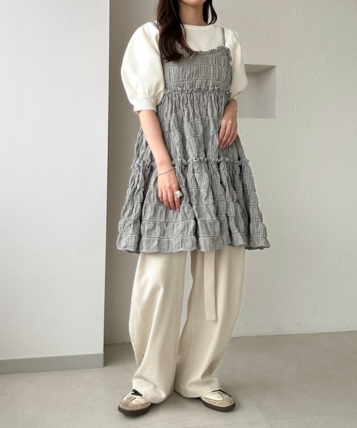 apres jour clair（アプレジュールクレア）の「【apres jour clair】アソートフリルキャミチュニック（チュニック・レディース・ブラック/その他/ベージュ/オフホワイト/ネイビー/ブラウン系その他・X-LARGE/フリー）」の20枚目の写真