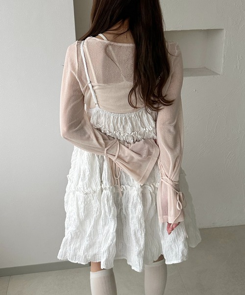 apres jour clair（アプレジュールクレア）の「【apres jour clair】アソートフリルキャミチュニック（チュニック・レディース・ブラック/その他/ベージュ/オフホワイト/ネイビー/ブラウン系その他・X-LARGE/フリー）」の10枚目の写真