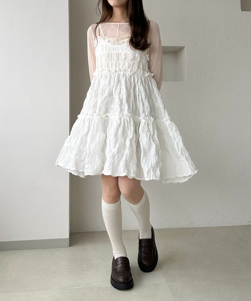 apres jour clair（アプレジュールクレア）の「【apres jour clair】アソートフリルキャミチュニック（チュニック・レディース・ブラック/その他/ベージュ/オフホワイト/ネイビー/ブラウン系その他・X-LARGE/フリー）」の12枚目の写真