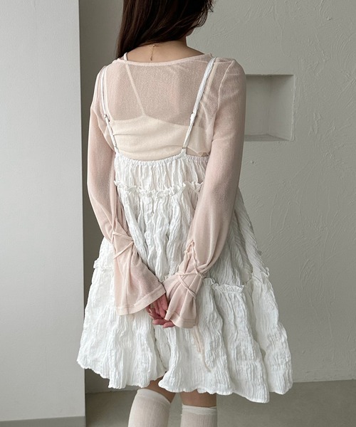 apres jour clair（アプレジュールクレア）の「【apres jour clair】アソートフリルキャミチュニック（チュニック・レディース・ブラック/その他/ベージュ/オフホワイト/ネイビー/ブラウン系その他・X-LARGE/フリー）」の11枚目の写真