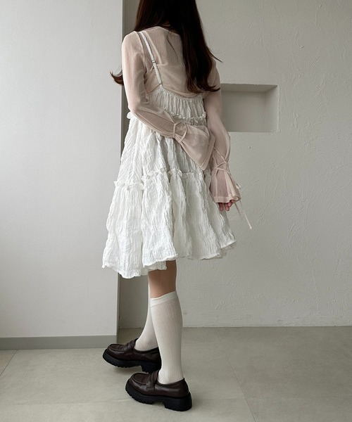 apres jour clair（アプレジュールクレア）の「【apres jour clair】アソートフリルキャミチュニック（チュニック・レディース・ブラック/その他/ベージュ/オフホワイト/ネイビー/ブラウン系その他・X-LARGE/フリー）」の15枚目の写真