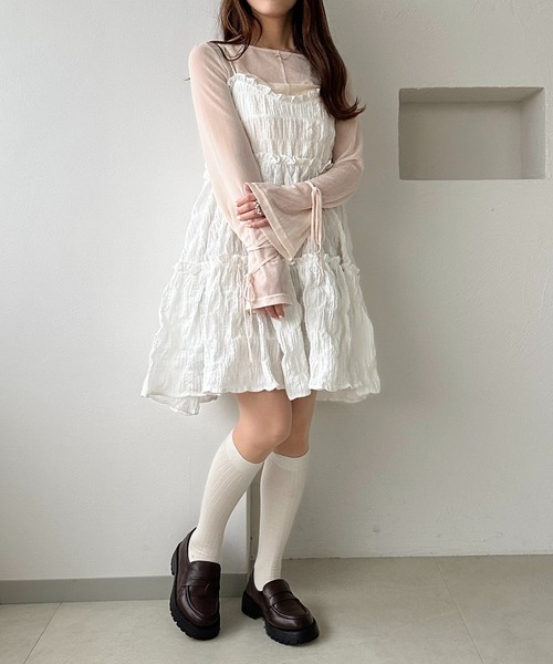 apres jour clair（アプレジュールクレア）の「【apres jour clair】アソートフリルキャミチュニック（チュニック・レディース・ブラック/その他/ベージュ/オフホワイト/ネイビー/ブラウン系その他・X-LARGE/フリー）」の13枚目の写真