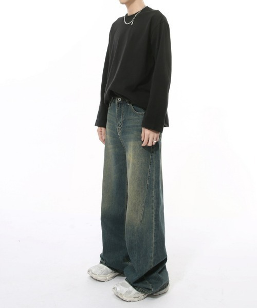 REBALANCE(リバランス)の「ワイドシルエットデニムパンツ(デニムパンツ・メンズ・A・MEDIUM/SMALL/LARGE)」の5枚目の写真