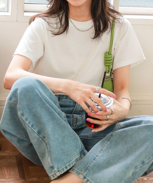 KOBE LETTUCE（コウベレタス）の「[ M L XL 選べるサイズ ] 汗染み防止クルーネックTシャツ（Tシャツ/カットソー・レディース・ブラック/オフホワイト/グレー/アッシュグレー/ミント・L/M/XL）」の18枚目の写真