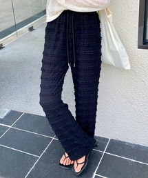 フリルレースワイドストレートパンツ