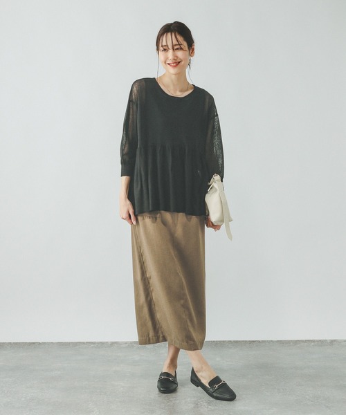 美品✨ドゥロワー ペプラムプルオーバー タータンチェック シルク 長袖 美品✨ドゥロワー ペプラムプルオーバー タータンチェック