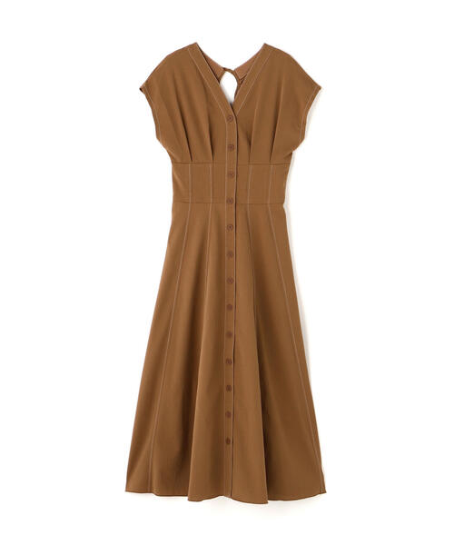 FREE'S MART（フリーズマート）の「【3サイズ展開XS-M】ウエストシェイプ配色ステッチワンピース【低身長サイズ有】（ワンピース・レディース・ホワイト/ブラウン/ブルー/ブラック・X-SMALL/MEDIUM/SMALL）」の21枚目の写真