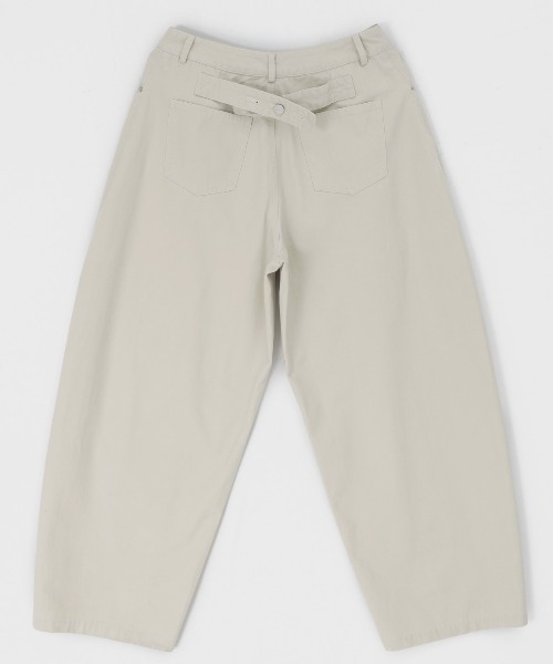 BLACKUP（ブラックアップ）の「[MADE] バックポイントカーブコットンワイドパンツ（その他パンツ・レディース・ライトベージュ/ブラック・SMALL/LARGE/MEDIUM）」の15枚目の写真