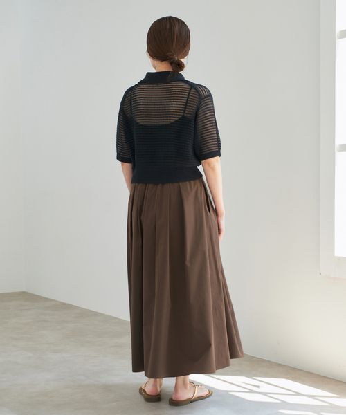 IENA(イエナ)の「《一部カラー店舗限定》タイプライターフレアスカート(スカート・レディース・ネイビー/ホワイト/ブルー/ブラウン・34/36/38)」の19枚目の写真