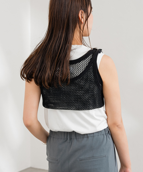 JANE SMITH メッシュ タンクトップ JANE SMITH メッシュ タンクトップ