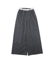 JilLA（ジルア）の「Waist Lace Straight slacks / ウエストレースストレートスラックス（スラックス）」