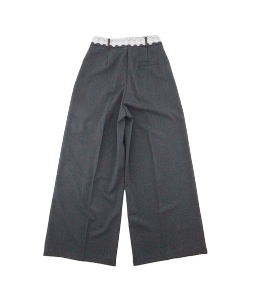 JilLA(ジルア)の「Waist Lace Straight slacks / ウエストレースストレートスラックス(スラックス・レディース・グレー/ブラック・M/S)」の9枚目の写真