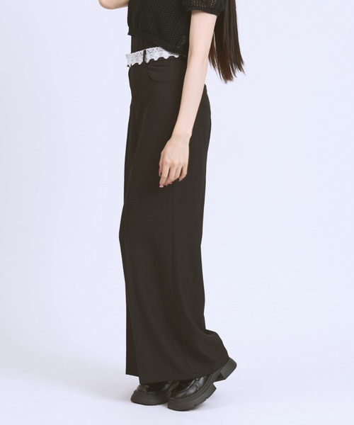 JilLA(ジルア)の「Waist Lace Straight slacks / ウエストレースストレートスラックス(スラックス・レディース・グレー/ブラック・M/S)」の19枚目の写真
