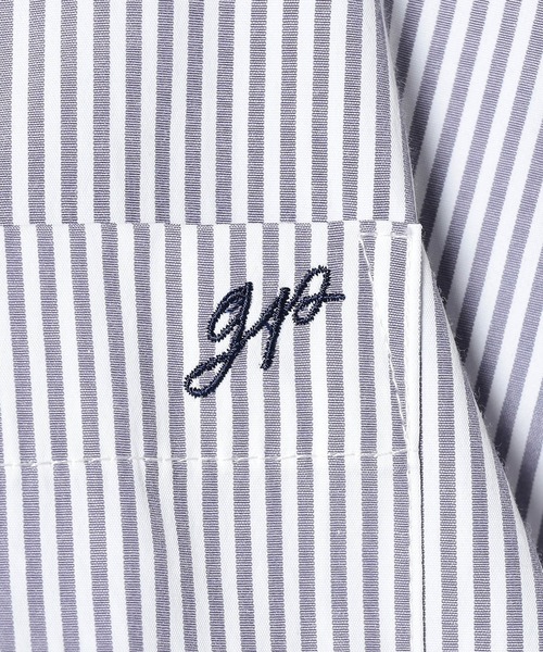 BROOKLYN OVERALL(ブルックリンオーバーオール)の「2WAY ストライプ柄ロゴ入り長袖シャツ(シャツ/ブラウス・レディース・グレー/ブルー系/ネイビー・FREE)」の14枚目の写真