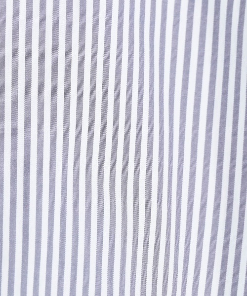 BROOKLYN OVERALL(ブルックリンオーバーオール)の「2WAY ストライプ柄ロゴ入り長袖シャツ(シャツ/ブラウス・レディース・グレー/ブルー系/ネイビー・FREE)」の15枚目の写真
