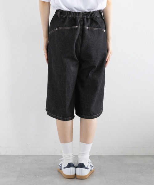 RAGEBLUE（レイジブルー）の「＜セットアップ対応＞ステッチデザイン/デニムハーフパンツ（デニムパンツ・レディース・ネイビー/ブラック・FREE）」の17枚目の写真