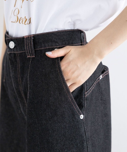 RAGEBLUE（レイジブルー）の「＜セットアップ対応＞ステッチデザイン/デニムハーフパンツ（デニムパンツ・レディース・ネイビー/ブラック・FREE）」の19枚目の写真