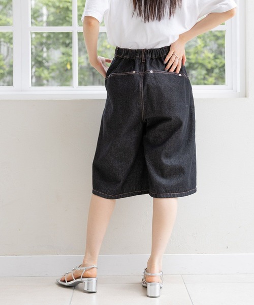 ハーフパンツ カジュアルセットアップ r-776 セットアップ対応＞ステッチデザイン/デニムハーフパンツ
