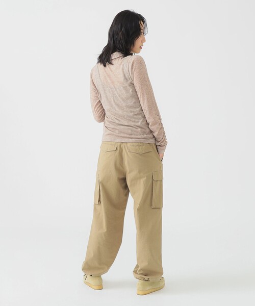 B:MING by BEAMS（ビーミングバイビームス）の「シアー ポロ ロングスリーブ Tシャツ（ポロシャツ・レディース・グレー/ダークブラウン/ブラウン系その他・ONE SIZE）」の7枚目の写真