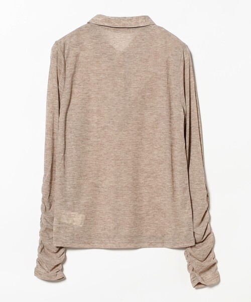 B:MING by BEAMS（ビーミングバイビームス）の「シアー ポロ ロングスリーブ Tシャツ（ポロシャツ・レディース・グレー/ダークブラウン/ブラウン系その他・ONE SIZE）」の11枚目の写真
