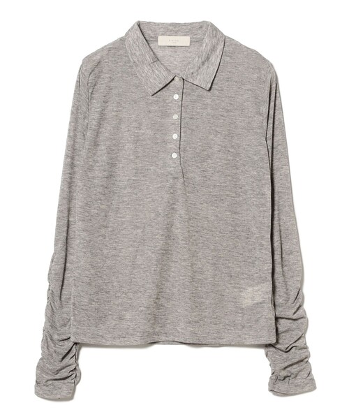 B:MING by BEAMS（ビーミングバイビームス）の「シアー ポロ ロングスリーブ Tシャツ（ポロシャツ・レディース・グレー/ダークブラウン/ブラウン系その他・ONE SIZE）」の18枚目の写真