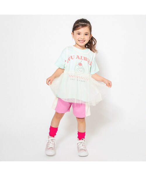 BREEZE（ブリーズ）の「【WEB限定/ジュニア対応】チュールトップス（タンクトップ・キッズ・ターコイズブルー/アイボリー/オレンジ・140/120/100/90）」の17枚目の写真