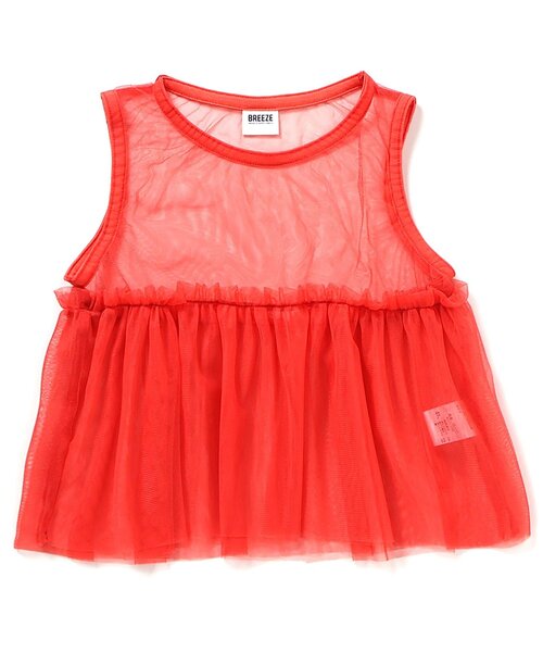 BREEZE（ブリーズ）の「【WEB限定/ジュニア対応】チュールトップス（タンクトップ・キッズ・ターコイズブルー/アイボリー/オレンジ・140/120/100/90）」の9枚目の写真