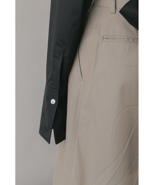 CINOH（チノ）の「SUPIMA C/PE/PU SHORT SHIRT（シャツ/ブラウス・レディース・ブラック・36）」の11枚目の写真