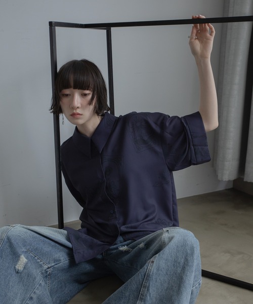 オリジナルタロット風アート柄オーバーシャツ/SETUP（シャツ