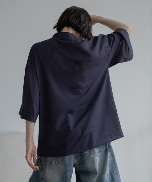 VACANCY(ヴァカンシー)の「オリジナルタロット風アート柄オーバーシャツ/SETUP(シャツ/ブラウス・レディース・ネイビー/アイボリー・FREE)」の21枚目の写真