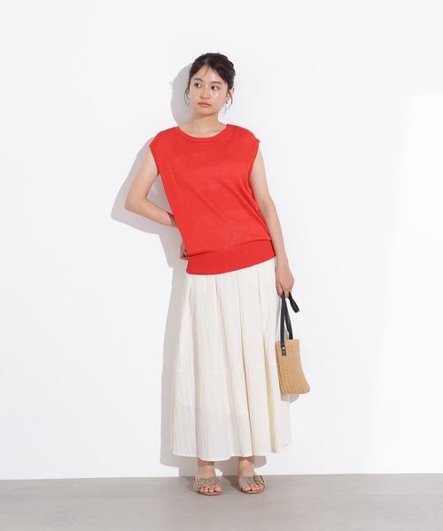 N.（N. Natural Beauty Basic）（エヌエヌナチュラルビューティーベーシック）の「ボリュームフレアスカート（スカート・レディース・ブラック/カーキ/オフホワイト・MEDIUM）」の18枚目の写真