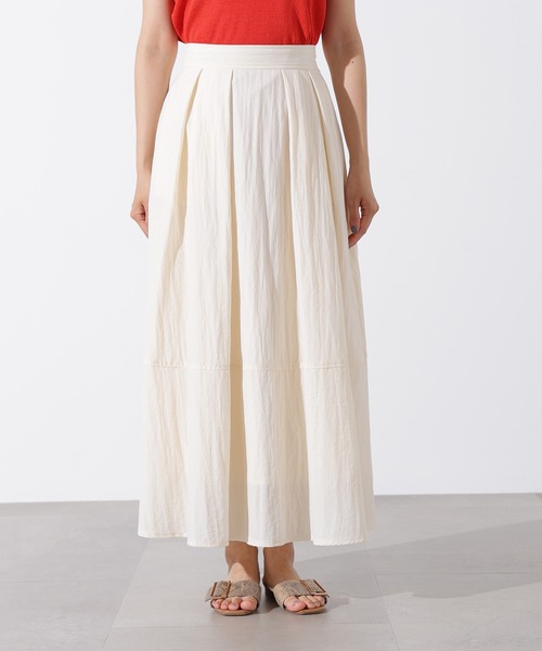 N.（N. Natural Beauty Basic）（エヌエヌナチュラルビューティーベーシック）の「ボリュームフレアスカート（スカート・レディース・ブラック/カーキ/オフホワイト・MEDIUM）」の19枚目の写真