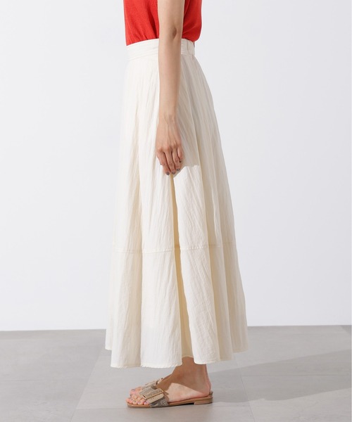 N.（N. Natural Beauty Basic）（エヌエヌナチュラルビューティーベーシック）の「ボリュームフレアスカート（スカート・レディース・ブラック/カーキ/オフホワイト・MEDIUM）」の20枚目の写真