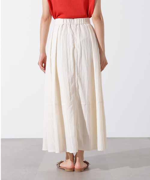 N.（N. Natural Beauty Basic）（エヌエヌナチュラルビューティーベーシック）の「ボリュームフレアスカート（スカート・レディース・ブラック/カーキ/オフホワイト・MEDIUM）」の21枚目の写真