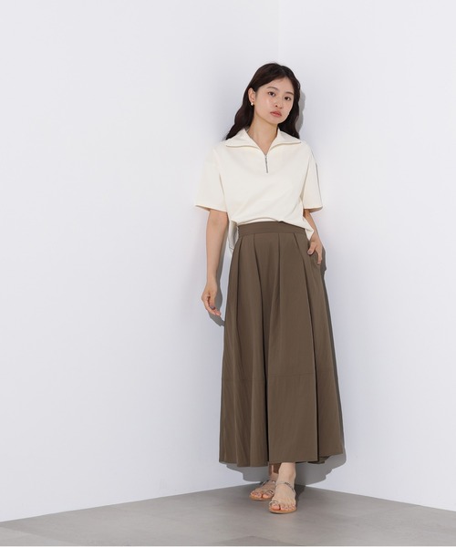 N.（N. Natural Beauty Basic）（エヌエヌナチュラルビューティーベーシック）の「ボリュームフレアスカート（スカート・レディース・ブラック/カーキ/オフホワイト・MEDIUM）」の9枚目の写真