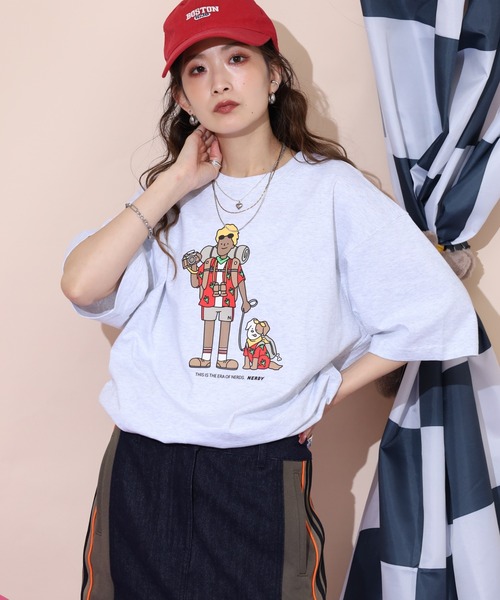 NERDY（ノルディ）の「トレッキングボーイ S/S Tシャツ（Tシャツ/カットソー・メンズ・ブラック/ホワイト・S/M/L）」の2枚目の写真