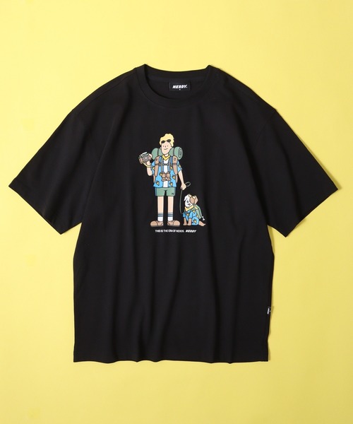 NERDY 公式正規品 NEDDY Drying 半袖 Tシャツ(25SS) NERDY ]25SS☆韓国人気☆NEDDY DRAWING SHORT SLEEVE T-SHIRT