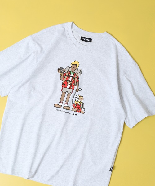 NERDY（ノルディ）の「トレッキングボーイ S/S Tシャツ（Tシャツ/カットソー・メンズ・ブラック/ホワイト・S/M/L）」の12枚目の写真