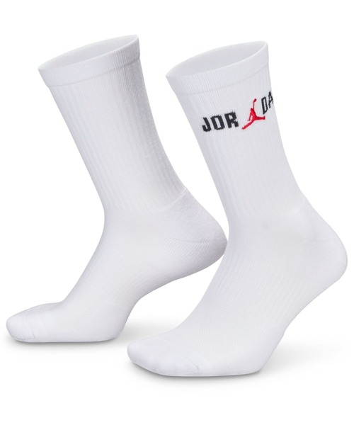 JORDAN BRAND(ジョーダンブランド)の「JORDAN BRAND U J ED PLY CREW - 144 STR / ジョーダン エブリデイ クルー ソックス (1足) / NIKE【SP】(ソックス/靴下・メンズ・ブラック/ホワイト・23-25cm/25-27CM/27-29cm)」の2枚目の写真