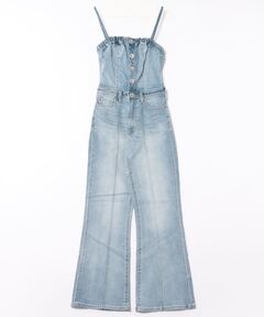 セール】ビスチェライクデニムロンパース キャミ 夏服