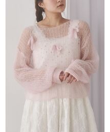merry jenny | 透かし編みリボンニット(ニット/セーター)