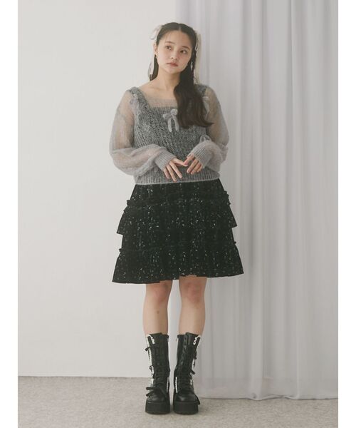 merry jenny（メリージェニー）の「透かし編みリボンニット（ニット/セーター・レディース・アイボリー/グレー/ピンク・FREE）」の11枚目の写真