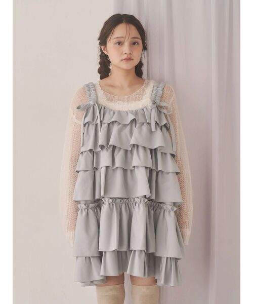 merry jenny（メリージェニー）の「透かし編みリボンニット（ニット/セーター・レディース・アイボリー/グレー/ピンク・FREE）」の21枚目の写真