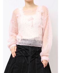 merry jenny | 透かし編みリボンニット(ニット/セーター)