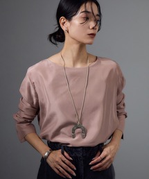 SALON adam et rope' | [25AW]GENTLE SILK ロングスリーブプルオーバー【セットアップ対応・洗える】(シャツ/ブラウス)