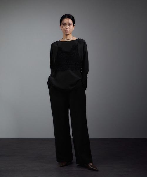 セール】[25AW]GENTLE SILK ロングスリーブプルオーバー【セットアップ