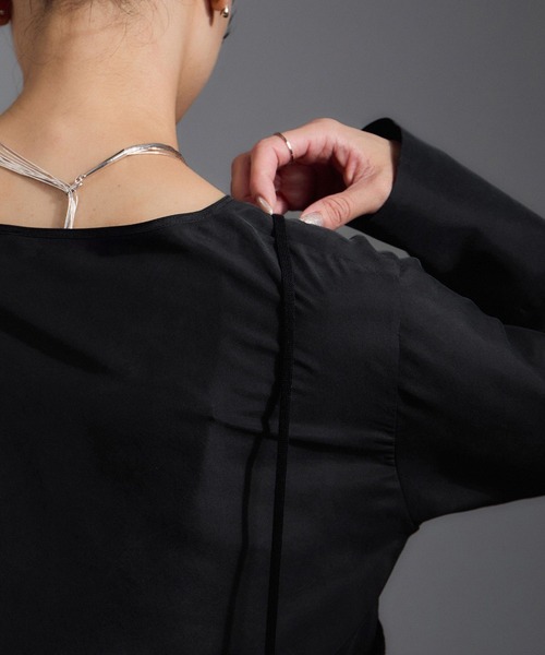 SALON adam et rope'（サロン アダム エ ロペ）の「[25AW]GENTLE SILK ロングスリーブプルオーバー【セットアップ対応・洗える】（シャツ/ブラウス・レディース・ブラック/ブラウン系その他2/ピンク系その他2・FREE）」の9枚目の写真